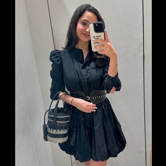 ZARA Cotton Mini Dress NWT - Picture 9 of 16